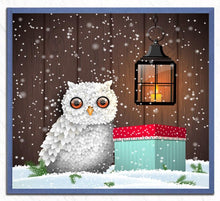 Load image into Gallery viewer, Christmas Gift &amp; White Owl in Snow