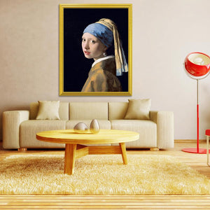 Girl Portrait with Pearl Earrings