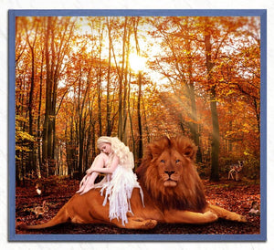 Gorgeous Lady with Forest Animals