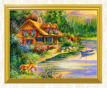Load image into Gallery viewer, House &amp; River DIY Diamond Painting