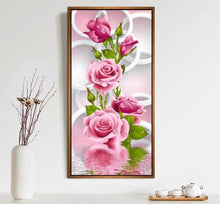 Load image into Gallery viewer, Pretty Pink Roses Painting Kit