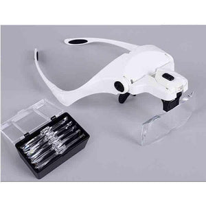 LED Light Headband Magnifier Glasses for Painting with Diamonds