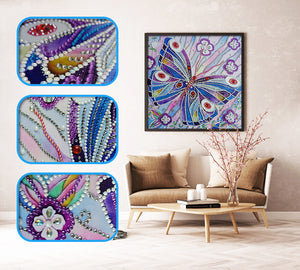 Abstract Shiny Butterfly - Special Diamond Painting