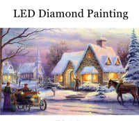 Mandala LED Lights Diamond Painting Kit with Free Shipping – 5D
